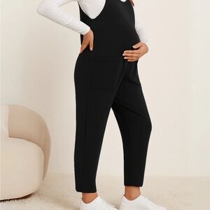 Elegant Black Maternity Jumpsuit